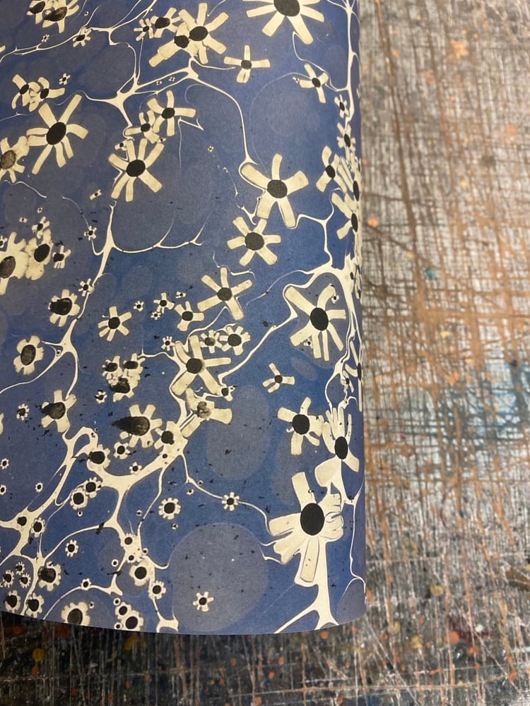 Image of PRINTED Marbled Paper - 'Daisy'