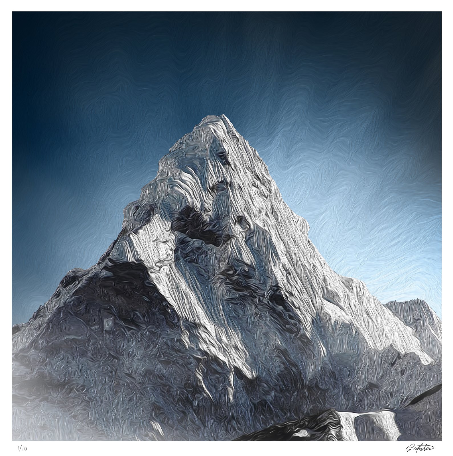 Mount Everest 24x36 Signed Wood Print — Jeremy Collins