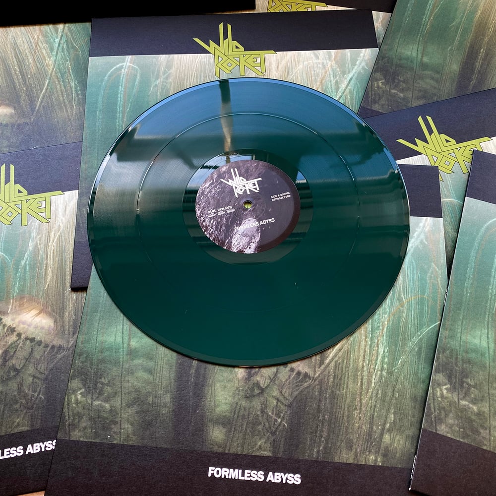 WILD ROCKET 'Formless Abyss' Seaweed Green LP & Promo CD-R