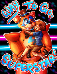 PREORDER - Glamrock Freddy Go for it Superstar! Print 11x14