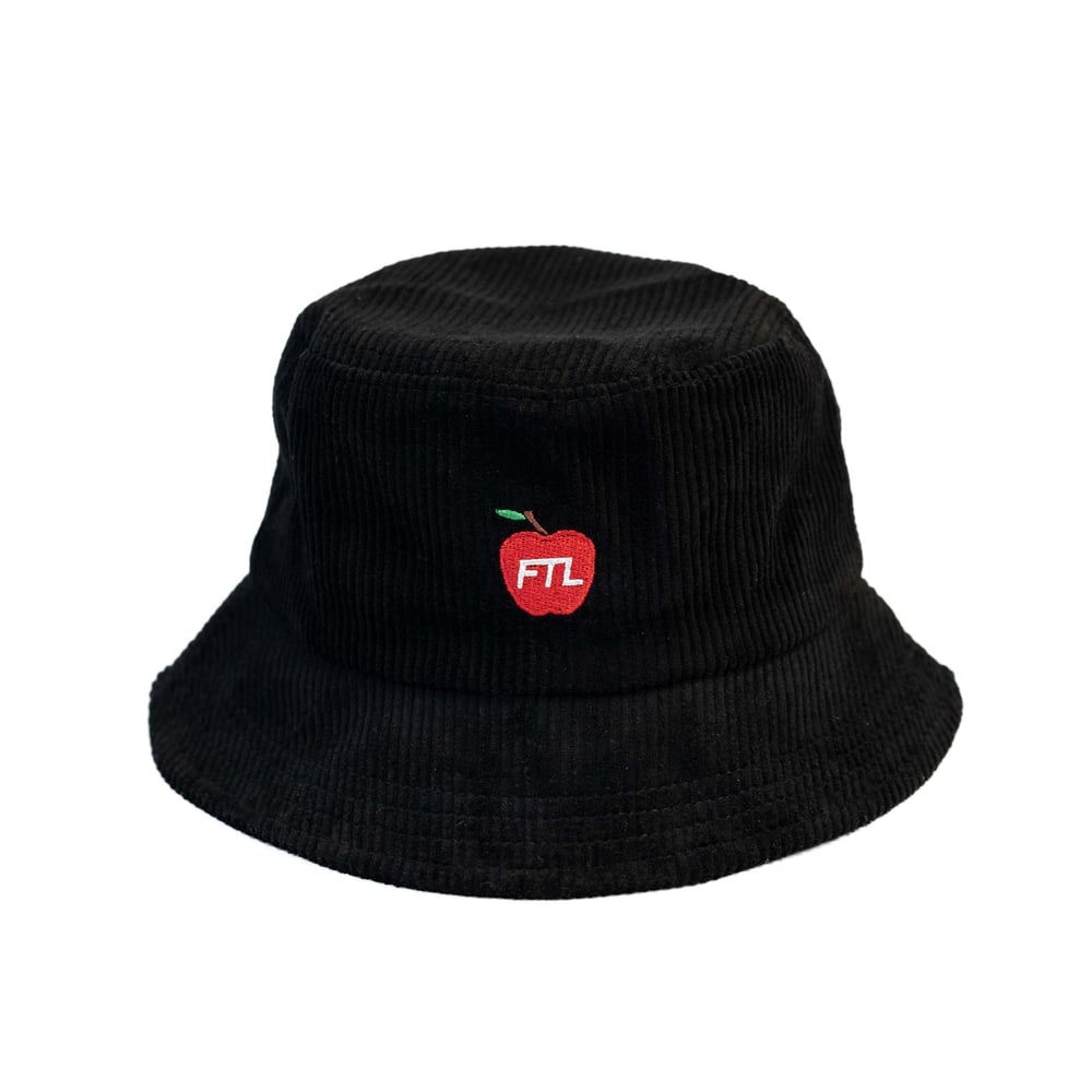 Image of Apple Corduroy Bucket Hat (Black)