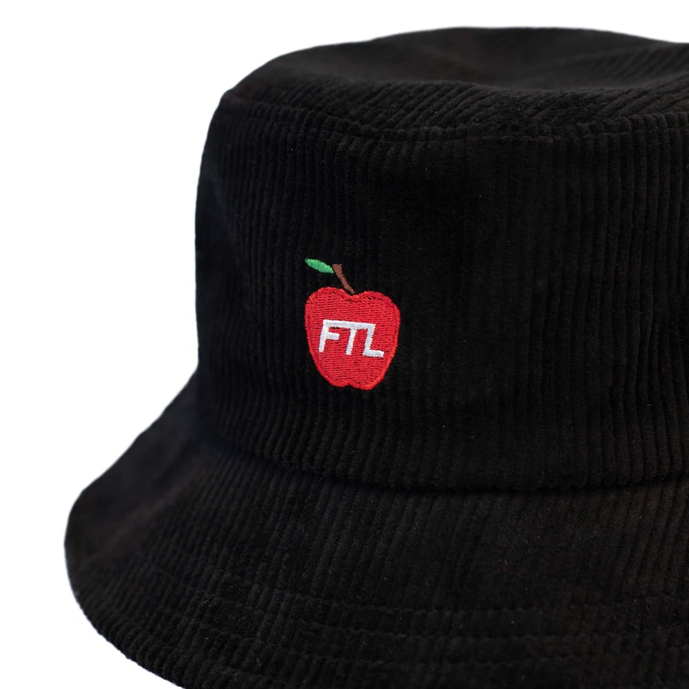 Image of Apple Corduroy Bucket Hat (Black)