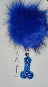 Glitter Blue Penis Keychain