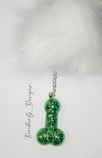 Glitter Green Penis Keychain