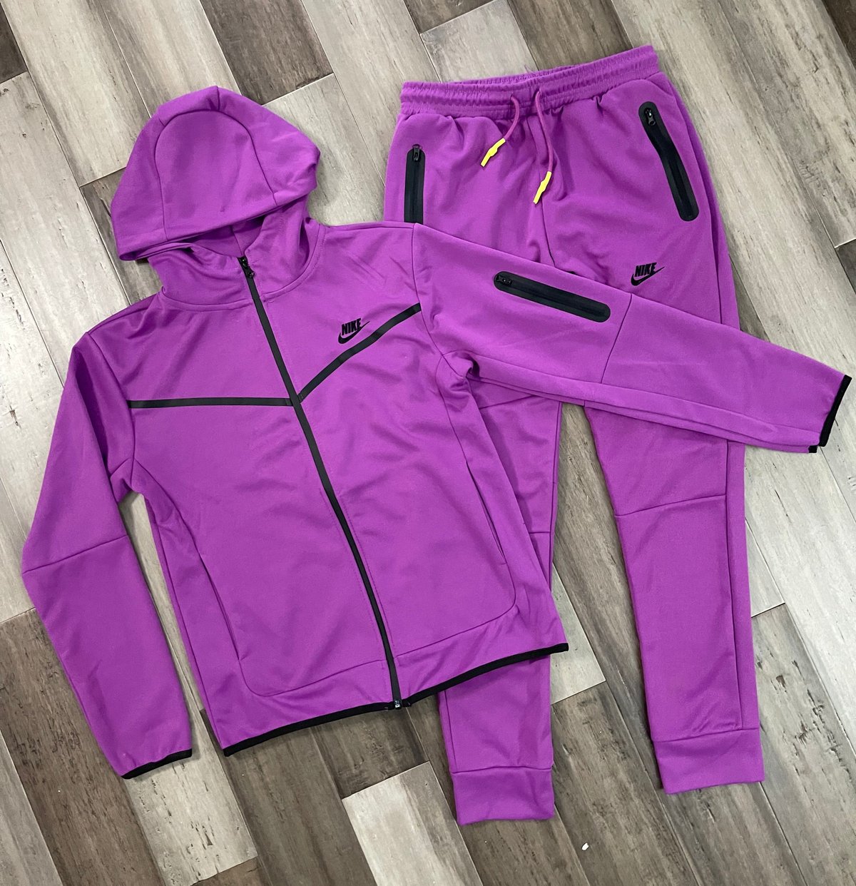 Men’s Purp Slim Fit Tech Zip Up Hoodie Sweatpants Set