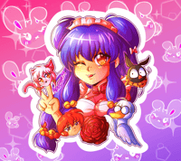 Image 1 of Ranma 1/2 Shampoo Charm 2 Inches Holographic
