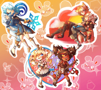 Image 1 of Genshin Impact Pairing Charms 3 in-5 in Charms Holographic