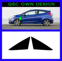 X2 Ford Fiesta St/Reg front quarter window black out sticker 