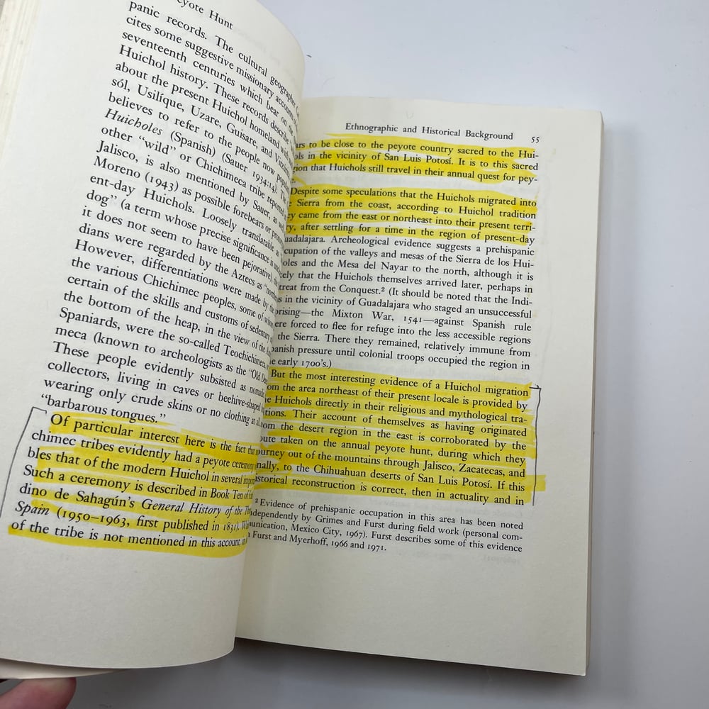BK: Peyote Hunt: Sacred Journey of the Huichol Indians by Barbara G. Myerhoff
