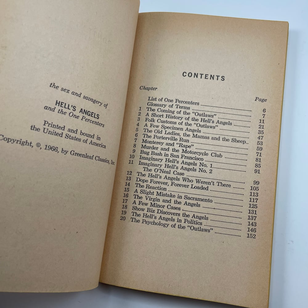 BK: Hell’s Angels: Sex and Savagery of Hell’s Angels by Jan Hudson 1966 1st Edition
