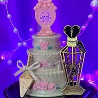 Image 1 of Widow- Black Widow Specimen In Poison Bottle Enamel Pin