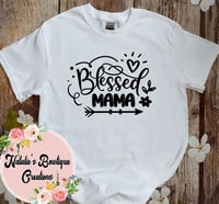 Image 2 of Blessed.Mama T-Shirt