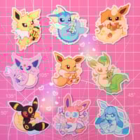 Image 1 of eeveelution drinks stickers