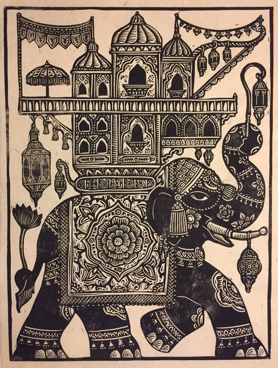 A Moving Palace Block print