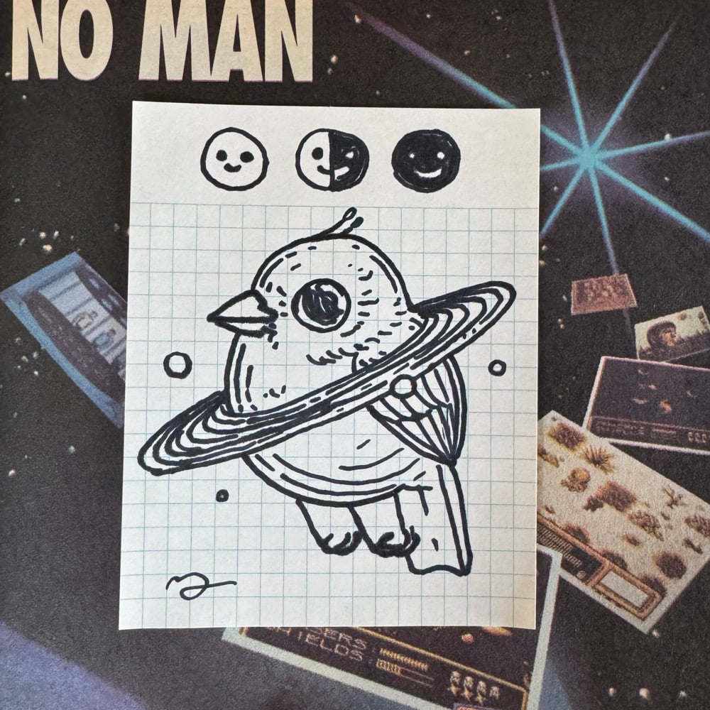 Image of Fat Bird Sharpie Sketch #188