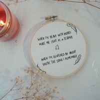 Image 4 of Entry Way Song- Bright Eyes embroider hoop