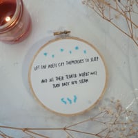 Image 2 of Poison Oak Bright Eyes hand embroidered hoop