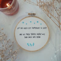 Image 3 of Poison Oak Bright Eyes hand embroidered hoop