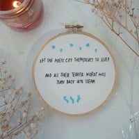 Image 4 of Poison Oak Bright Eyes hand embroidered hoop