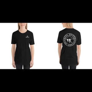 Image of 'Real Skiers Ski Uphill' Unisex T-Shirt (Back Print)