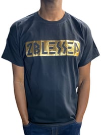 Image 1 of 2Blessed Foil (3D) logo Short Sleeve Black T-shirts