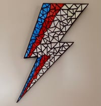 Image 1 of BOWIE BOLT GLITTER MOSAIC (2) Wall Hanging.