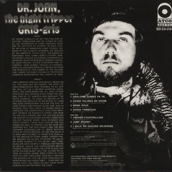 Dr. John, The Night Tripper ‎– Gris-Gris, VINYL LP, NEW