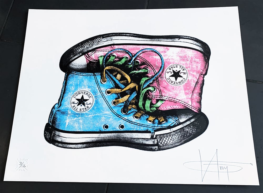 Image of CONVERSE - ALL STAR LOVE - BLUE - VALENTINES PRICE: £55.00