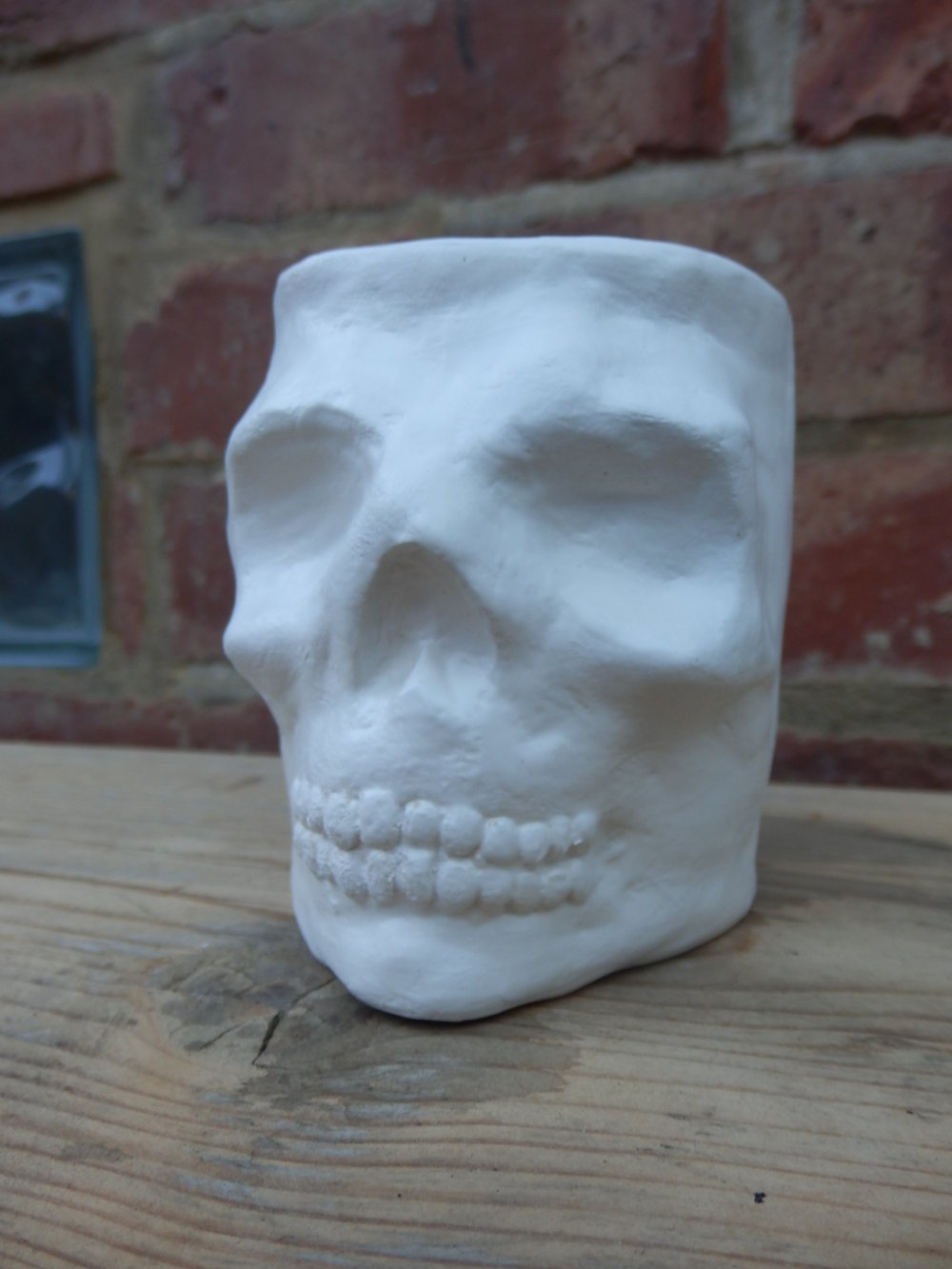 Ceramic Skull Pot