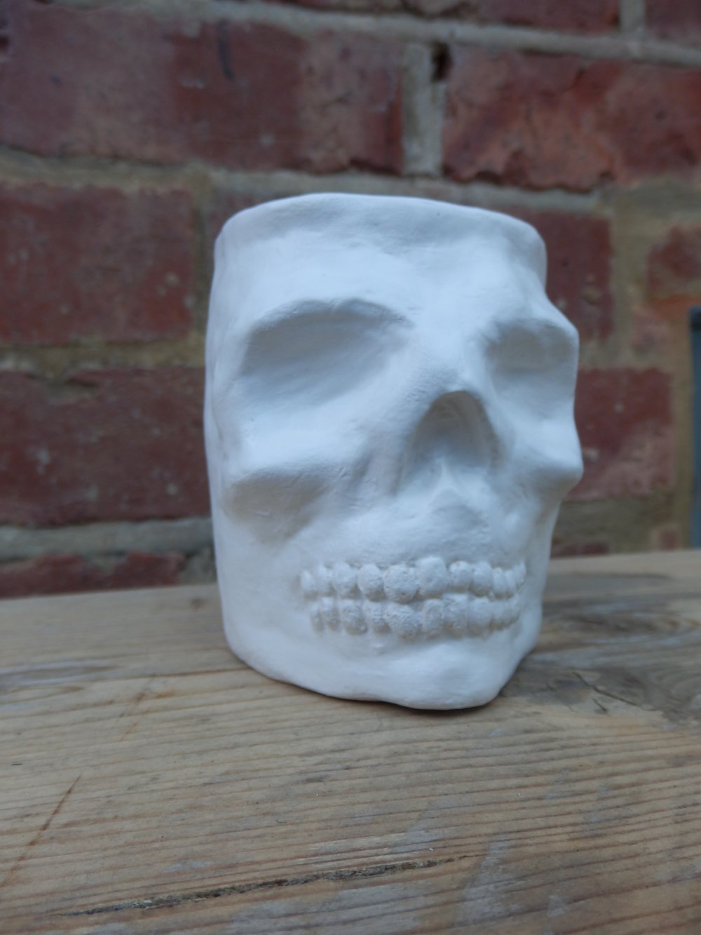 Ceramic Skull Pot