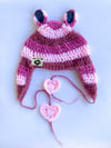 Pink Love Buns Hat