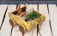 Image 1 of Wooden vintage  cart trolley honey