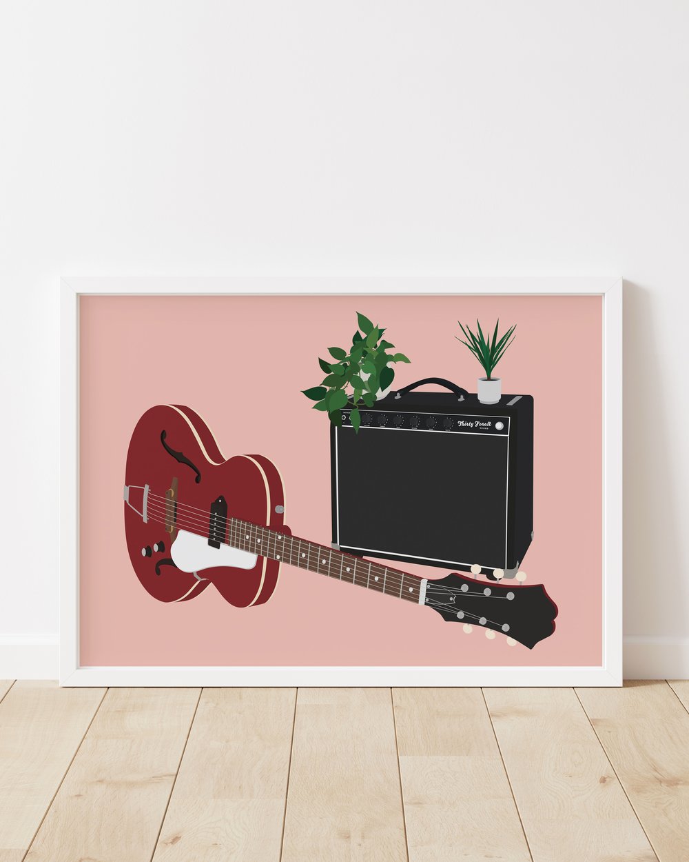 Image of Century Guitar Houseplant Print