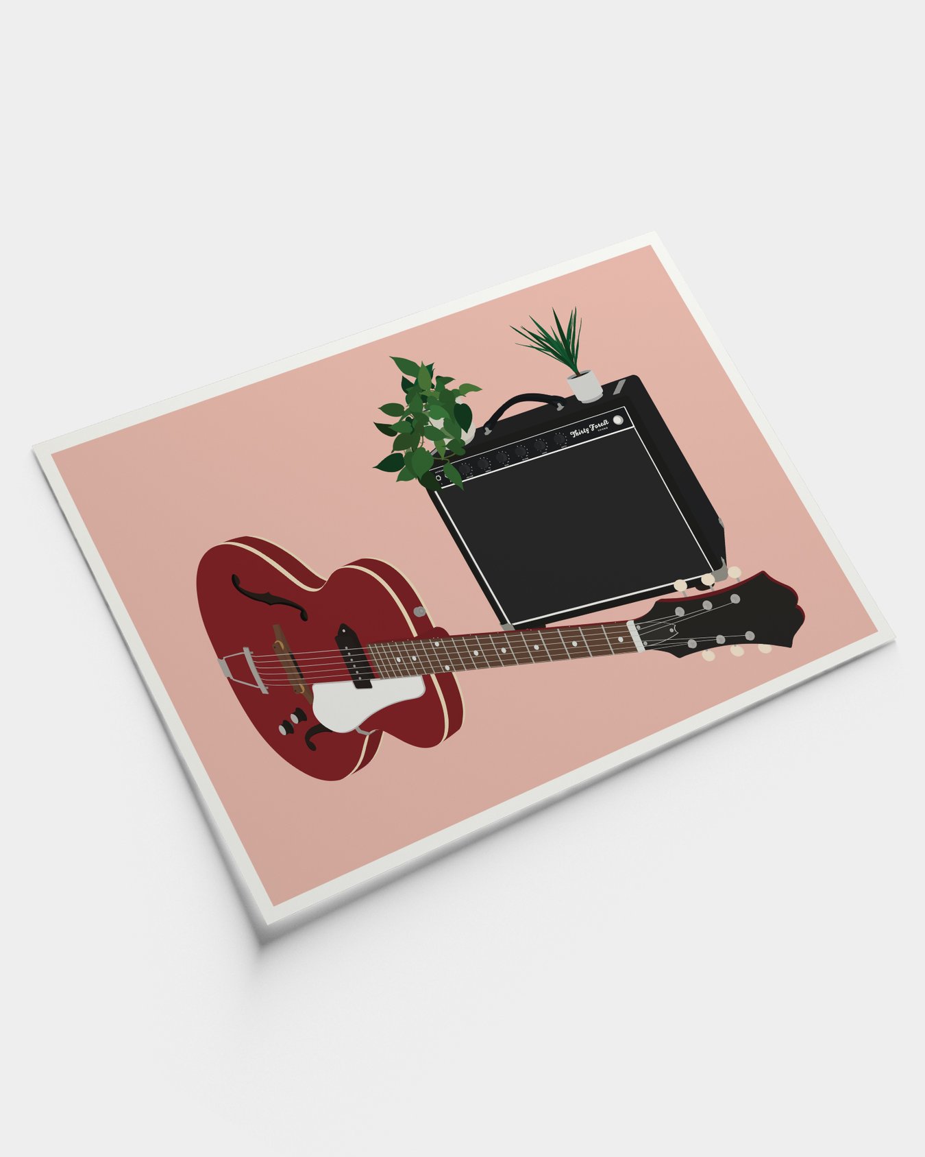 Image of Century Guitar Houseplant Print