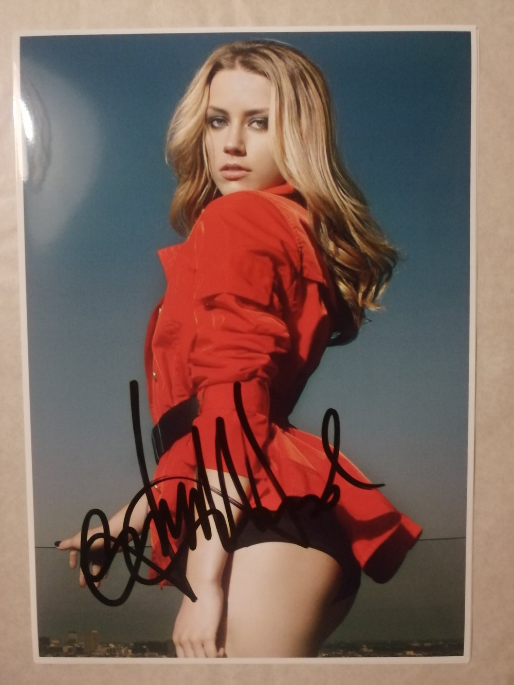 Amber Heard Signed A4 Glamour Photo