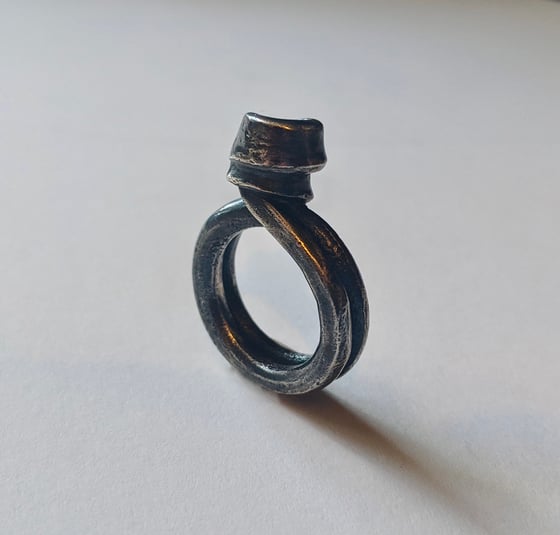 Image of THE KHALEESI RING 'IRON^LOCK' STERLING SILVER