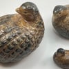 Vintage Japanese Ceramic Quail 3 Piece Set