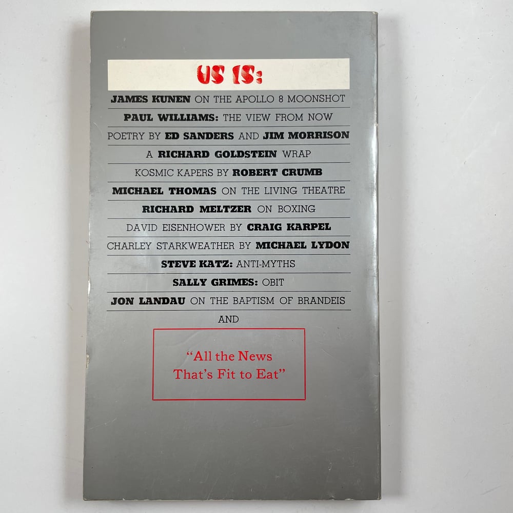 BK: US: Paperback Magazine 1st Ed R. Crumb, Ed Sanders, Jim Morrison