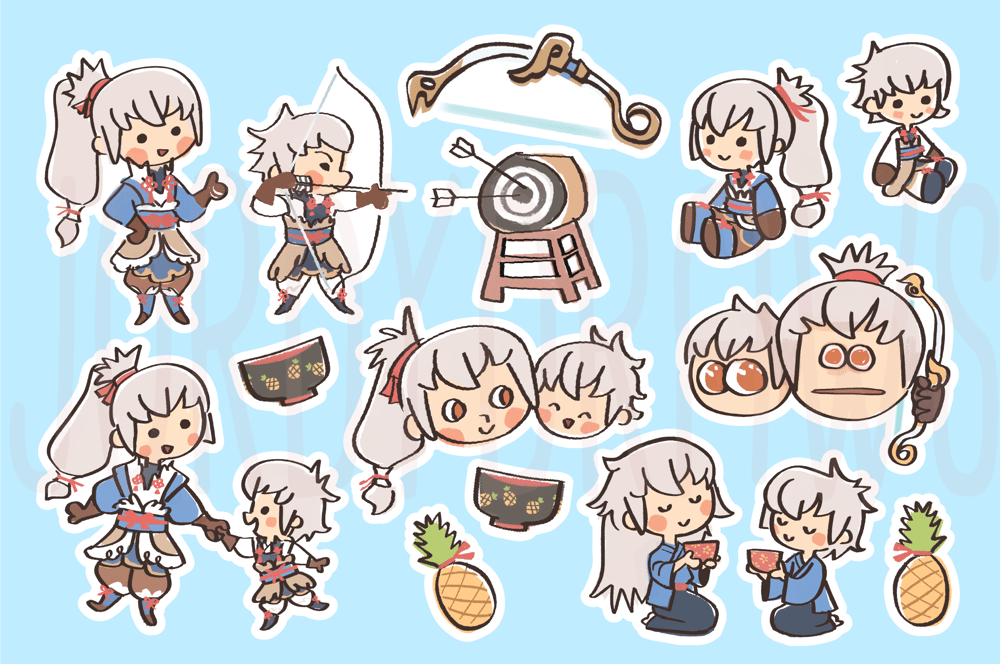 Image of FE Fates Takumi and Kiragi Stickers 