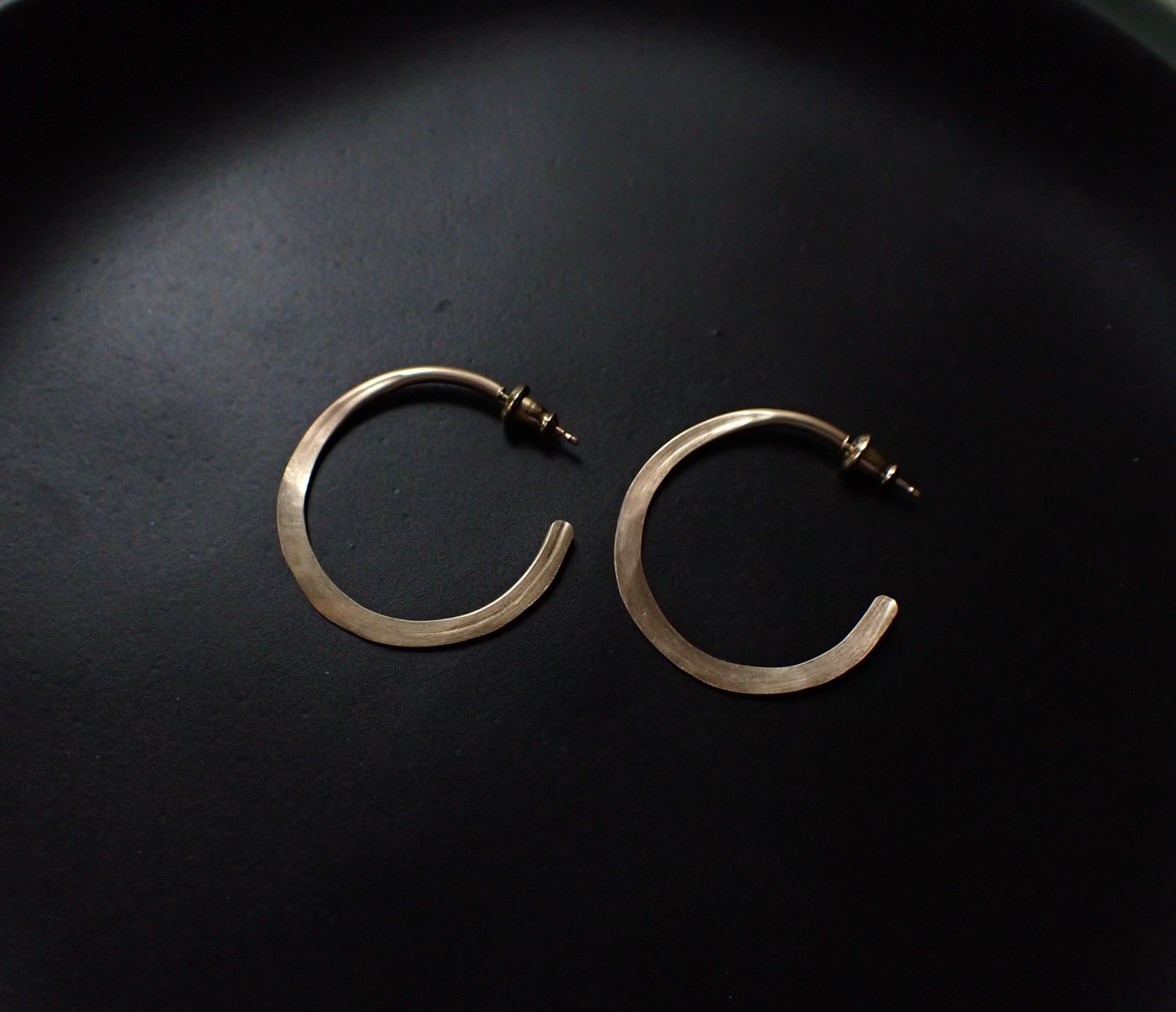 Hammered 14k Gold Fill Hoops 