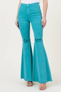 Image 4 of Teal Flare Bootcut Jean's 