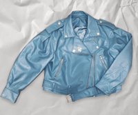 Image 1 of Limited Edition Drip Blue Biker Jacket