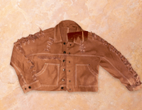 Image 3 of Mocha Distressed Jacket