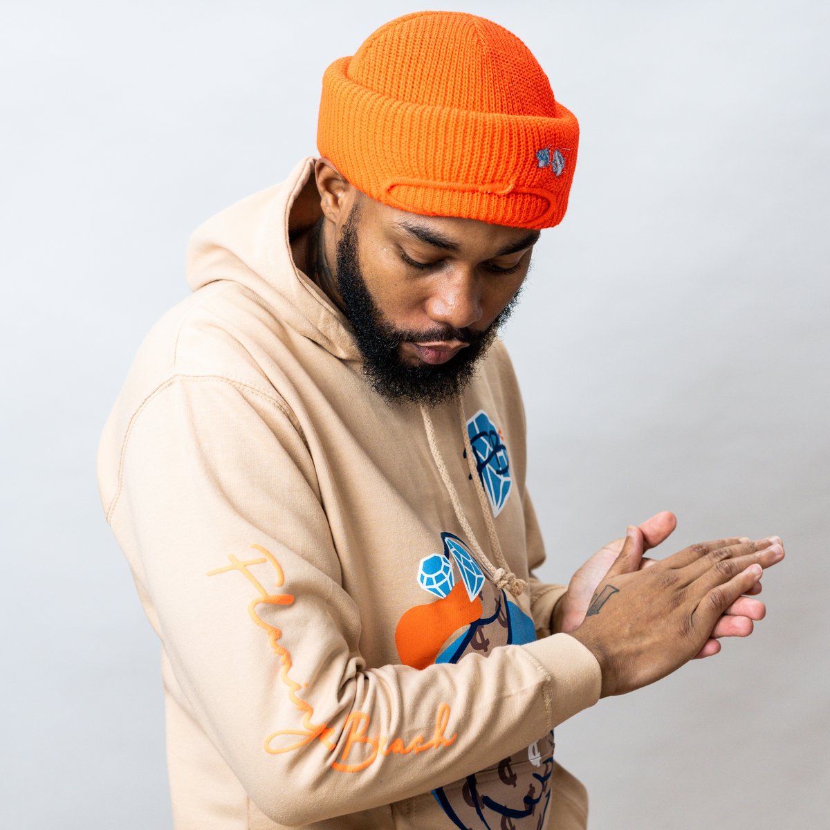 Flamingo hoodie (Nude)