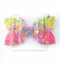 Image 2 of Jelly Rainbow Hearts Maisy Bow