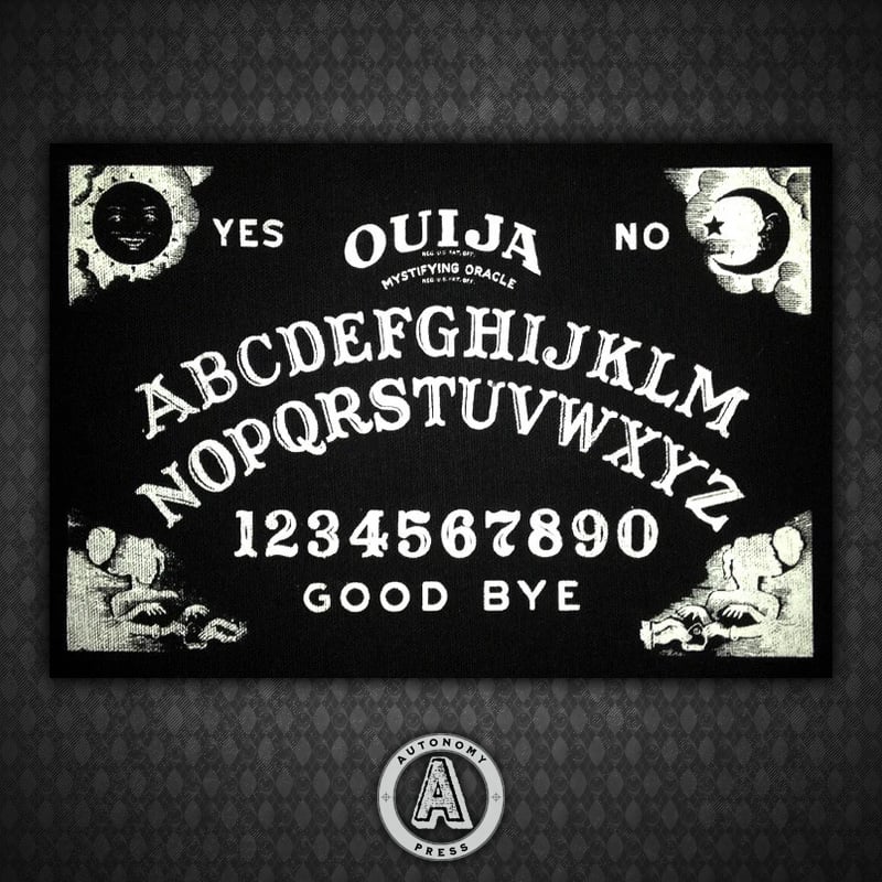 Ouija Board Black Canvas Patch