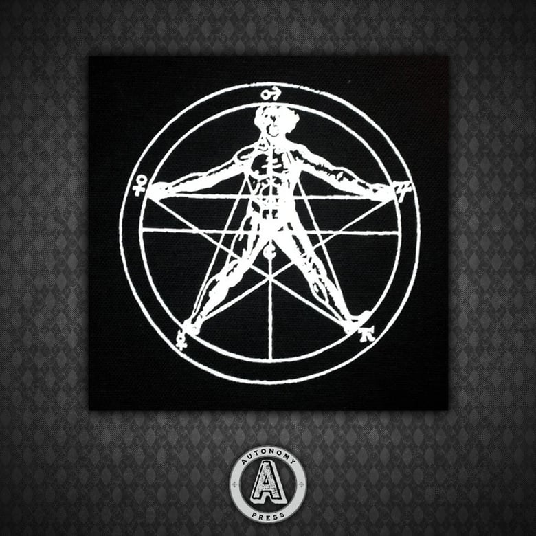 Image of Alchemical Pentagram - Black Canvas Patch