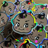 Holographic Kewpie Sticker