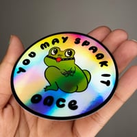 Image 4 of Holographic Kinky Frog Sticker