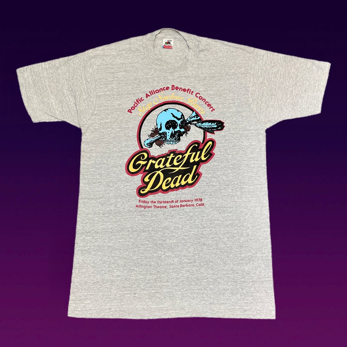 Original Vintage Grateful Dead Stop Nuclear Benefit Concert Tee!!! LARGE!